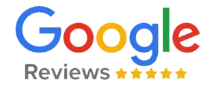 Google Reviews logo with a five-star rating.